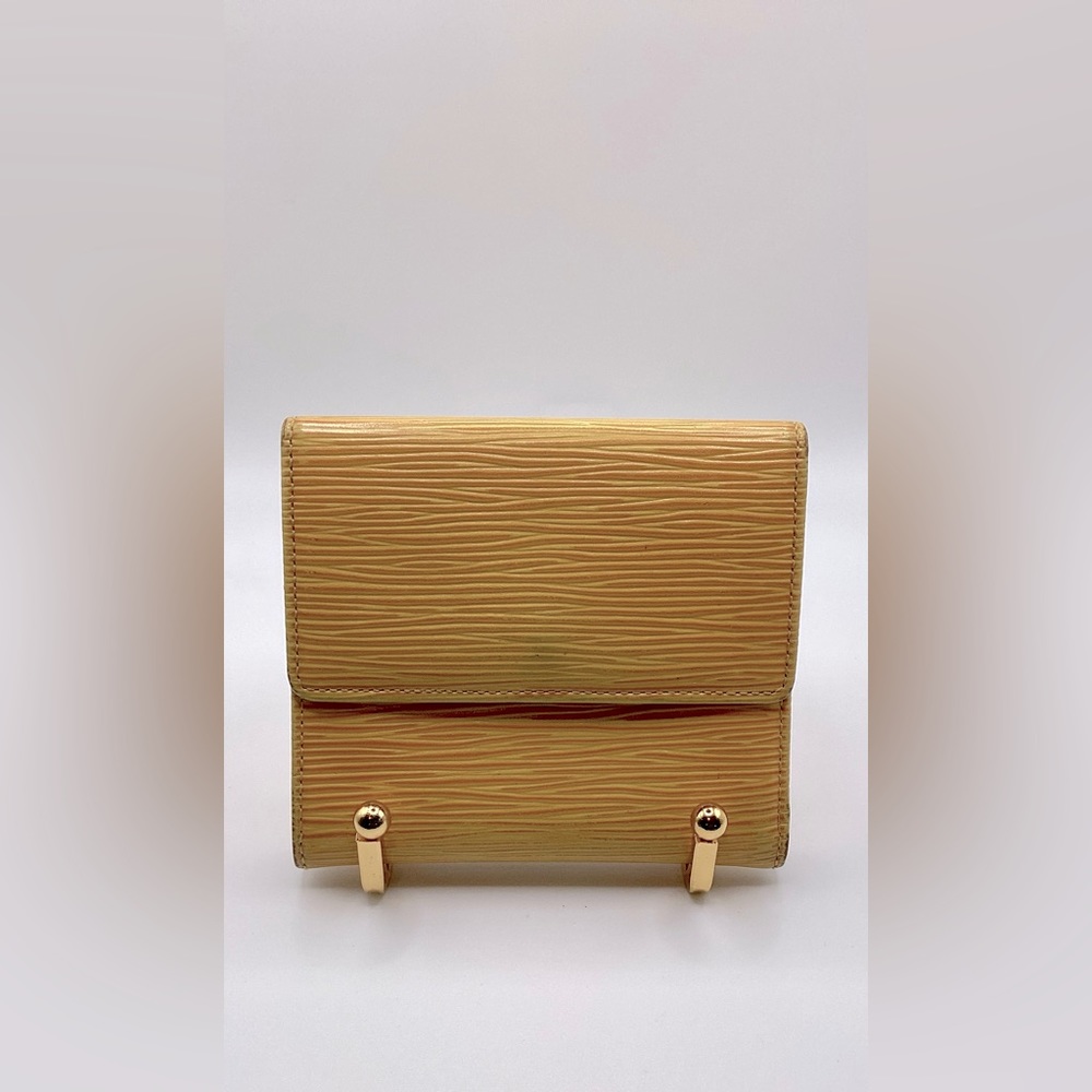 Authentic Yellow Epi Leather Louis Vuitton Wallet.